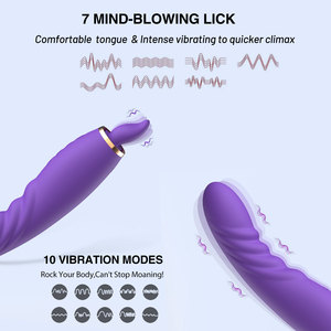 Juguete 3 en 1 para Estimulación del Clítoris, 10 Modos de Vibración y 7 Modos de Lamido de Lengua, Juguete con Bomba para el Clítoris - Product Image 1