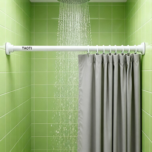 Poteau à rideau télescopique moderne robuste <span class=keywords><strong>sans</strong></span> perceuse tige de tension réglable <span class=keywords><strong>pour</strong></span> <span class=keywords><strong>baie</strong></span> <span class=keywords><strong>vitrée</strong></span> cuisine salle de bain Installation facile 25mm - Product Image 1