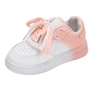 Chaussures pour femmes, baskets blanches à dégradé de couleurs, nouveau style, chaussures plates de course décontractées, style académique. - Product Image 1