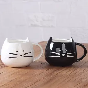 Fashion Gift Ceramic Cat Mug Cute 3D Cartoon Animal Coffee Tea Milk Mugs Porcelain Cups 400ml With Handle