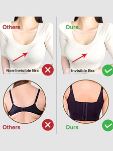 Soutien-gorge push-up confortable à armatures pour femmes grandes tailles, bonnets fins, tailles 34-50, pour dissimuler la graisse du dos - Vente en gros usine - Product Image 5