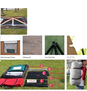 Nueva Carpa Extra Grande <span class=keywords><strong>LA</strong></span> 2026 para 8+ Personas, Tipo Cabaña Familiar, 2 Habitaciones, 3 Puertas, 3 Ventanas con Malla, Doble Capa, Ideal para Picnic al Aire Libre - Product Image 4