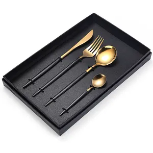 Fourchette cuillères couteau vaisselle en ligne Offre Spéciale de haute qualité pour la maison hôtel Restaurant service de couverts en acier inoxydable 4 pièces