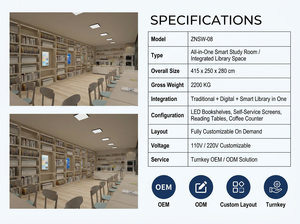 Bibliothèque intelligente intégrée 24h/24 et 7j/7 sans personnel avec borne de prêt et de retour RFID, solution OEM/ODM pour salle d'étude - Product Image 6