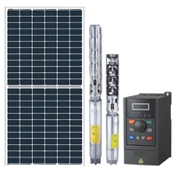 1hp 3hp 5hp 10hp 20hp 50hp 100hp Hybrid AC อินพุต DC สูงพลังงานแสงอาทิตย์ Borehole ลึกสำหรับเกษตรชลประทานโครงการ