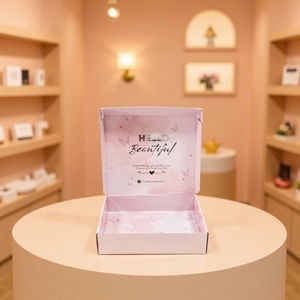 Cajas de avión corrugado personalizadas: Diseño de mariposa rosa, Cajas de Regalo creativas Premium de gran capacidad románticas y elegantes - Product Image 3