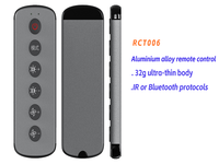 Télécommande universelle en aluminium à 6 touches, contrôle vocal, portée de 20 m, entièrement compatible avec toutes les marques de téléviseurs, climatiseurs, audio