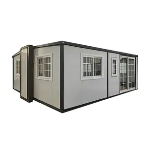 Unit perumahan portabel Modular kustom Australia harga rendah 2 Kamar Tidur dengan rumah Prefab Toilet rumah wadah yang dapat diperluas
