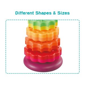 RTS新しいデザイン幼児カラフルなレインボー脳開発スタッキングリング教育玩具、リングスタック玩具、スタッキングリング玩具 - Product Image 4