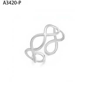 Anillo de Moda Amy Amy A3420 de Acero Inoxidable, Geométrico, Moderno, para Uso Diario, Joyería, Regalo para Mujer - Product Image 1