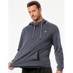 2025 <b>Men's</b> Athletic Sport Sweatshirt Solid Muscle Fit Drawstring <b>Pullover</b> with Zipper Kanga Pockets Sizes XXS to XL - Product Image 1
