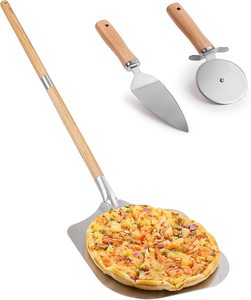 Pala per <span class=keywords><strong>Pizza</strong></span> con robusta lama in alluminio da 12-14 pollici e manico in legno di quercia si estende fino a <span class=keywords><strong>33</strong></span> pollici Server taglierina per ruote per <span class=keywords><strong>Pizza</strong></span>