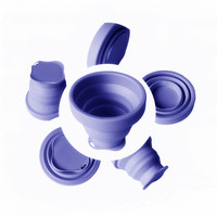 Kit de cuisine pliable en silicone pour le camping, bouilloire et bol, ensemble de cuisine portable pour l'extérieur, ustensiles de cuisine de voyage pour la randonnée