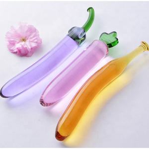 Heiß verkaufende Kristallglas Dildos Früchte Gemüse Butt Plug Männliche und weibliche Mastur bator Adult Toys - Product Image 3