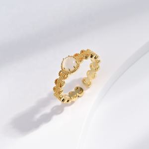 Bague ajustable en argent 925 plaqué or, luxe, agate, pierres précieuses naturelles, bijoux fins, prix d'usine, mode féminine. - Product Image 4