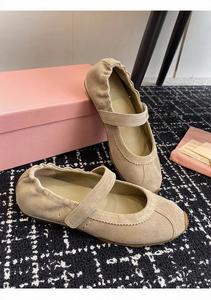 Zapatos de Ballet Vintage Mary Jane con Correa de Gamuza, Zapatos Planos Retro de Punta Cuadrada, Ligeros, Antideslizantes, para Otoño/Primavera/Verano - Product Image 6
