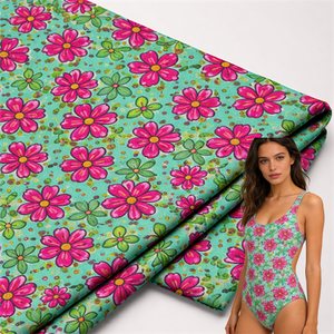 Tissu de maillot de bain en nylon/polyester imprimé, tissu extensible doux <span class=keywords><strong>pour</strong></span> vêtements de performance - Product Image 1