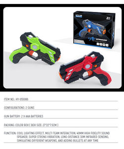 Jouet de tir interactif pour 2 joueurs, 2 pistolets laser infrarouges électroniques pour enfants garçons - Product Image 2