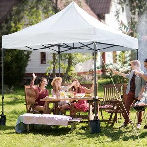 Gazebos Cuadrados de Acero DOMI al por Mayor, Carpa Impermeable Plegable para Exteriores, para 4 Personas, 3x3 Metros - Product Image 1