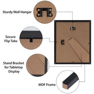 Cadre photo A4 en MDF grain noyer, 21x29,7 cm, cadre pour certificat, prix usine, logo personnalisé, OEM, approvisionnement en gros pour B2B - Product Image 3