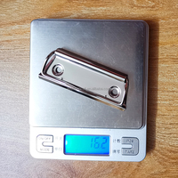 Oficina escuela papelería especial 80mm logotipo personalizado carpeta de archivos abrazadera plata plana portapapeles Clip Metal bajo perfil resorte Clip