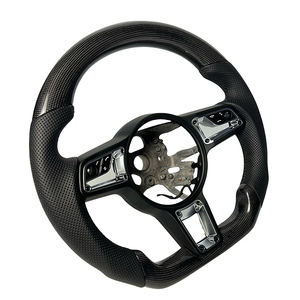 พวงมาลัยคาร์บอนไฟเบอร์สำหรับรถยนต์ Porsche 911 718 Cayman 718 <span class=keywords><strong>GTS</strong></span> 918 Spyder CARRERA GT <span class=keywords><strong>Cayenne</strong></span> GT2RS MACAN Panamera Taycan - Product Image 6