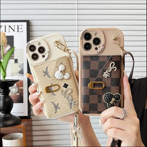 Populaire mignon dessin animé <span class=keywords><strong>Mickey</strong></span> bandoulière corde carte sac <span class=keywords><strong>coque</strong></span> de téléphone pour <span class=keywords><strong>iphone</strong></span> 15 14 <span class=keywords><strong>13</strong></span> <span class=keywords><strong>13</strong></span> plus/pro/pro max - Product Image 1