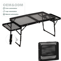 Table pliante moderne en métal à hauteur réglable, maille durable, camping en plein air, cour de plage de pique-nique pour usage en entrepôt de bureau à domicile