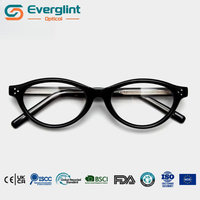Kacamata Optik Everglint Hot Sales TR Anti Cahaya Biru, Bingkai Tipis Oval Minimalis Modis