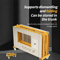 Scie à panneaux portative avec table coulissante pour le travail du bois, dotée d'une table d'extension pliable, d'un guide de précision et d'une rail de guidage linéaire