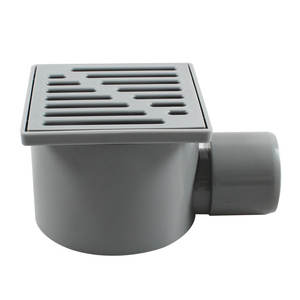 WaiiHO 030 Rejilla de desagüe de suelo cuadrada moderna de 4 pulgadas de salida, acero inoxidable 304 pulido, electrochapado, con marca de agua - Product Image 4