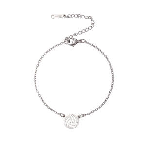 สร้อยข้อมือจี้วอลเลย์บอลชายหาดที่ทันสมัยสำหรับผู้หญิงผู้ชายสร้อยข้อมือวอลเลย์บอลชายหาดสแตนเลสเครื่องประดับกีฬา - Product Image 4