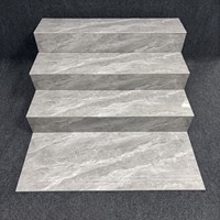 Carreaux de sol en porcelaine gris clair brillant effet marbre moderne, antidérapants, rectangulaires, pour escaliers, salle de bain, couloir, hôtel, villa, appartement