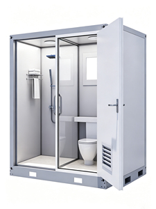 Bagno Prefabbricato Modulare con Pannelli Sandwich, Cabina Doccia Separata e WC, Facile Installazione, Durevole ed Ecologico per Uso Temporaneo - Product Image 4