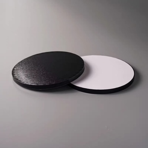 Wholesale 100pcs 10 Inch Corrugated Round <b>Cake</b> <b>Board</b> Black <b>Cake</b> Drum 12mm with Embossing and Stamping Printing Handling - Product Image 4