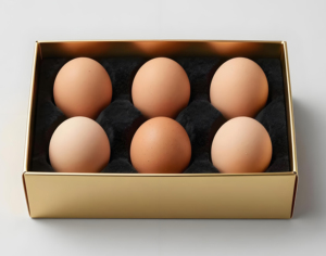 Boîte à œufs personnalisée avec logo, 6 compartiments |   Boîte en carton spéciale pour œufs frais <span class=keywords><strong>de</strong></span> la ferme |   Emballage respectueux <span class=keywords><strong>de</strong></span> l'environnement - Product Image 3