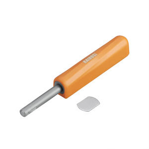KAIKOSI Ferme-porte magnétique fileté gris clair en plastique avec mécanisme à ressort tactile, design minimaliste pour loquets de portes d'armoires - Product Image 1