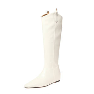 Bottines à talons hauts à plateforme avec fermeture éclair arrière en métal à tête carrée de style simple et artisanal pour toutes les saisons, adaptées aux femmes - Product Image 6