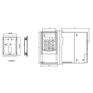 Convertisseur de fréquence UH750W neuf et original, monophasé, 200-240VAC, 50/60Hz, série UH - Product Image 2