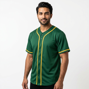 เสื้อเบสบอลพิมพ์ซับลิเมชันสำหรับผู้ชายผู้หญิงและเยาวชนเสื้อทีมระบายอากาศทนทานออกแบบได้ตามต้องการทันสมัย - Product Image 1