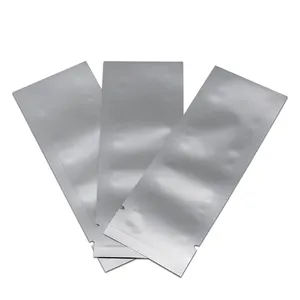 Tas kemasan tas Foil perak penghalang kelembapan tas dapat ditutup ulang aluminium antistatik kustom