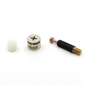 Three In One Connector Zinc Alloy Round Cabinet <b>Wardrobe</b> Hardware Bolt Inserting Type - Product Image 4