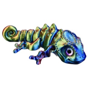 Ornements transfrontaliers en forme d'œil de caméléon simulé imprimés en 3D, modèle de bijoux créatif en plastique fait main avec articulations mobiles, pour cadeaux - Product Image 5