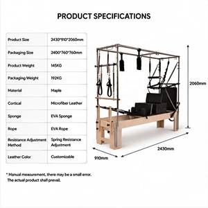 Máquina de Entrenamiento Multifuncional 3 en 1 de Madera de Roble Comercial para Yoga, Reformer Cadillac 3 en 1 - Product Image 5