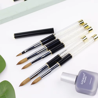 Pinceau à ongles professionnel 2026 en poils de vison 100% Kolinsky pour le dessin et la peinture des ongles, vente en gros