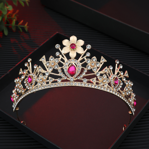 웨딩 크라운 헤어 주얼리 신부 헤어 액세서리 여성 바로크 크라운 라인스톤 크리스탈 티아라 신부 여왕 파티 크라운 선물 - Product Image 5