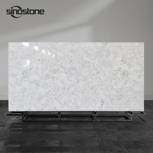 Losas de <span class=keywords><strong>Piedra</strong></span> de Cuarzo Artificial Blanco Crema Moderno, <span class=keywords><strong>Serie</strong></span> Concreto Pulido en Fábrica, Encimeras Certificadas por NSF, <span class=keywords><strong>Piedra</strong></span> de Ingeniería - Product Image 1