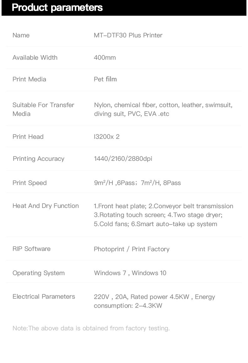 One Stop Solution MT MTuTech DTF Printer Printing Machine 60 cm