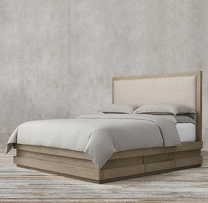 Meubles de salon vintage américains, meubles de chambre à coucher, lit de luxe, lit double, lit queen en bois, meubles en bois massif sur mesure - Product Image 5