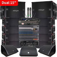 Système de sonorisation personnalisé INSIGAI, haut-parleurs professionnels complets, double subwoofer de 10, 12, 15, 18 pouces, enceintes actives et passives en ligne